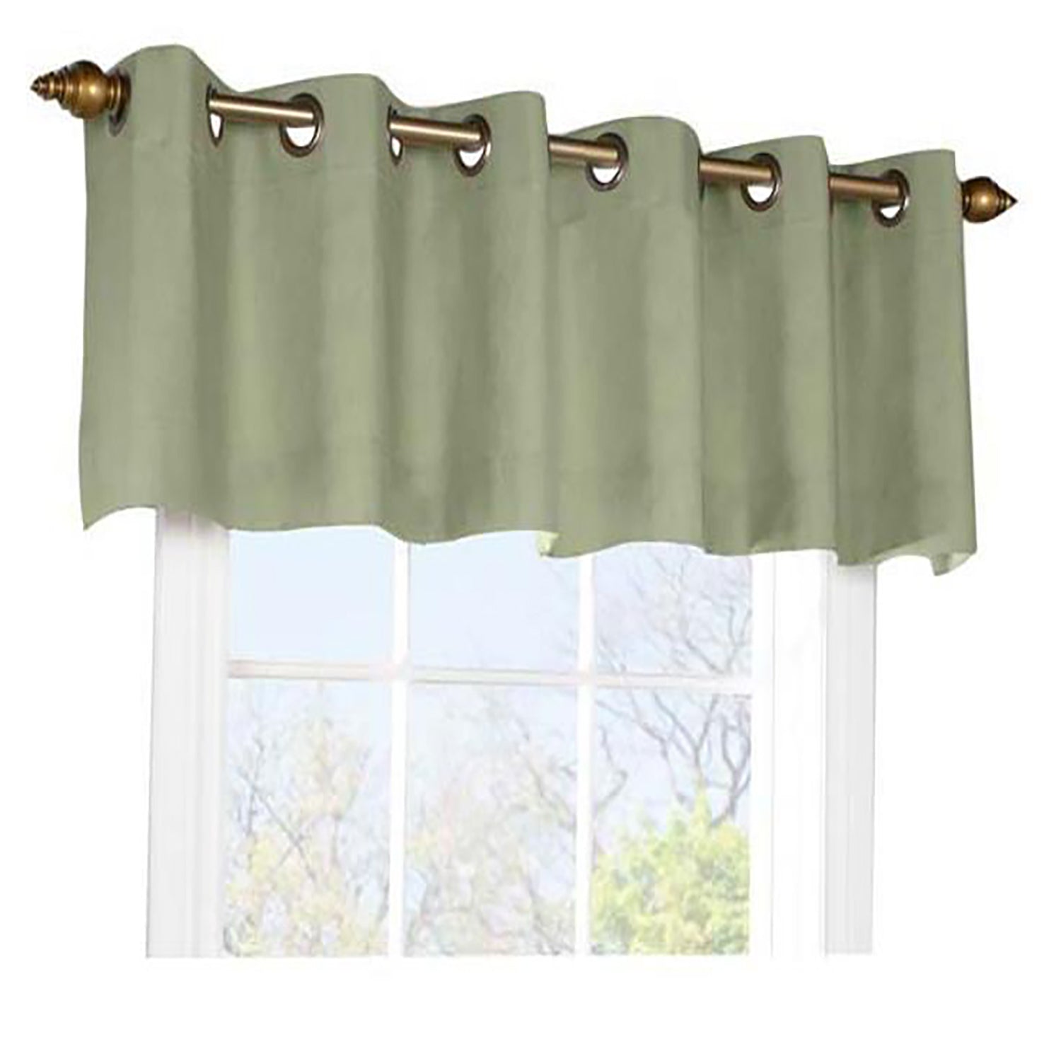 Commonwealth Thermalogic Weather Cotton Fabric Grommet Top Valance - 40"x15"