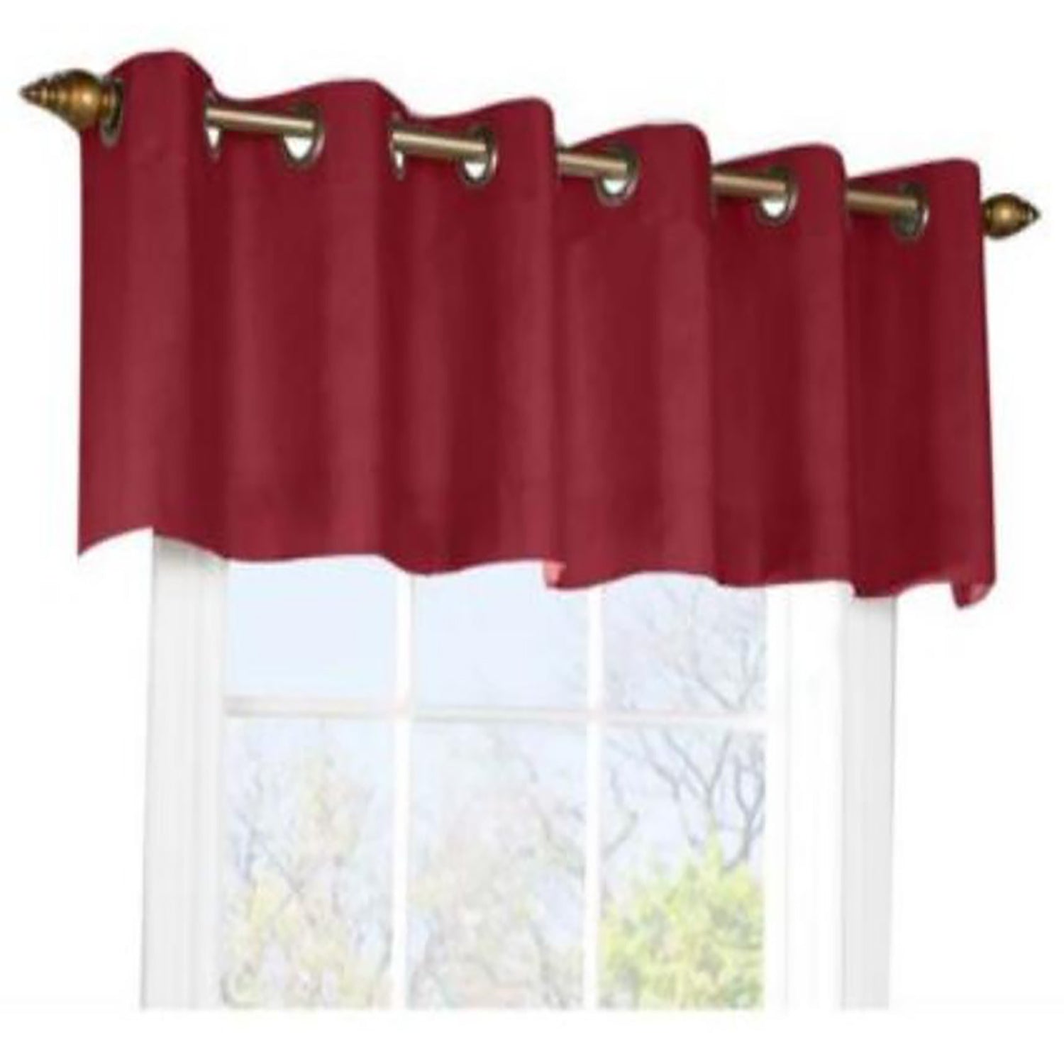Commonwealth Thermalogic Weather Cotton Fabric Grommet Top Valance - 40"x15"