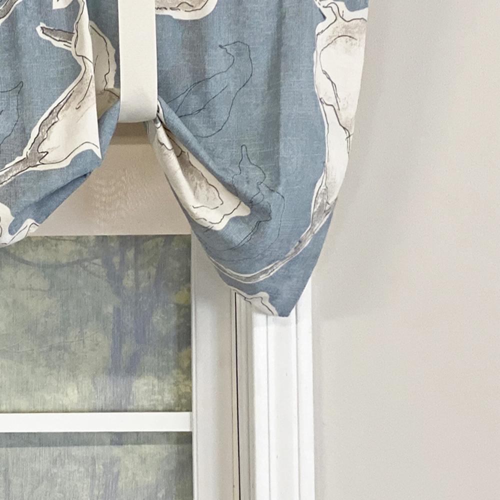 Calla Suspender 3" Rod Pocket Ribbon Ties Window Valance 50" x 16" by RLF Home