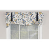 Gianna Suspender 3in Rod Pocket Ribbon Tie Window Valance 50in x 17in by RLF Home