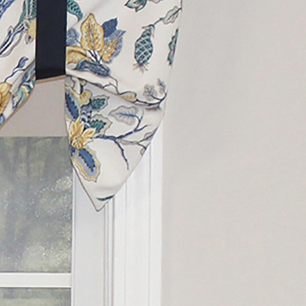 Gianna Suspender 3in Rod Pocket Ribbon Tie Window Valance 50in x 17in by RLF Home