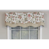 Gianna Glory 3in Rod Pocket Layered Window Valance 50in x 16in by RLF Home