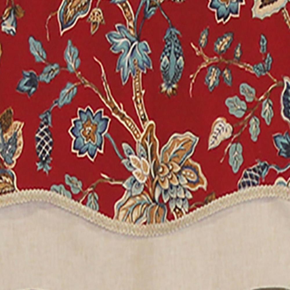 Gianna Glory 3in Rod Pocket Layered Window Valance 50in x 16in by RLF Home