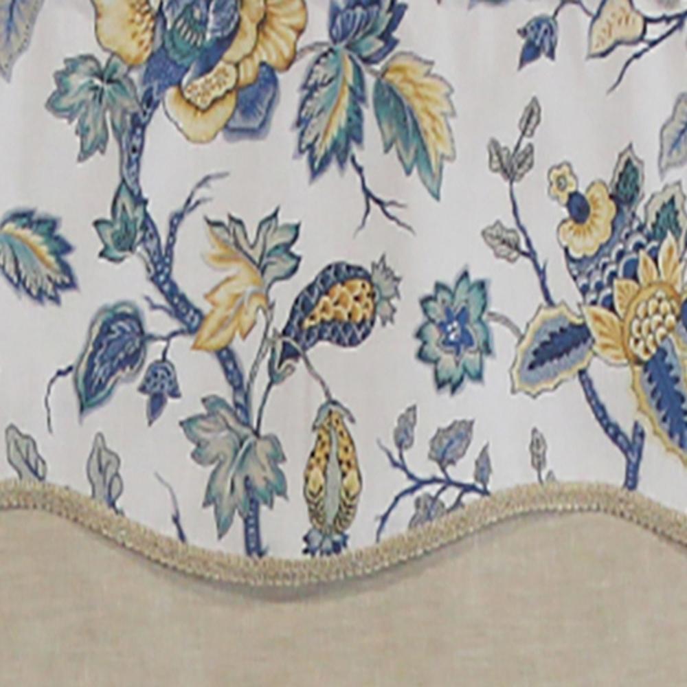 Gianna Glory 3in Rod Pocket Layered Window Valance 50in x 16in by RLF Home