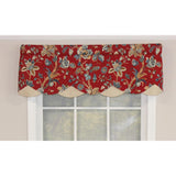 Gianna Petticoat 3in Rod Pocket Contrast Bottom Fabric Valance 50in x 15in by RLF Home