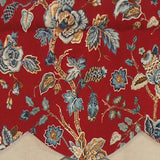 Gianna Petticoat 3in Rod Pocket Contrast Bottom Fabric Valance 50in x 15in by RLF Home