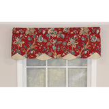 Gianna Petticoat 3in Rod Pocket Contrast Bottom Fabric Valance 50in x 15in by RLF Home