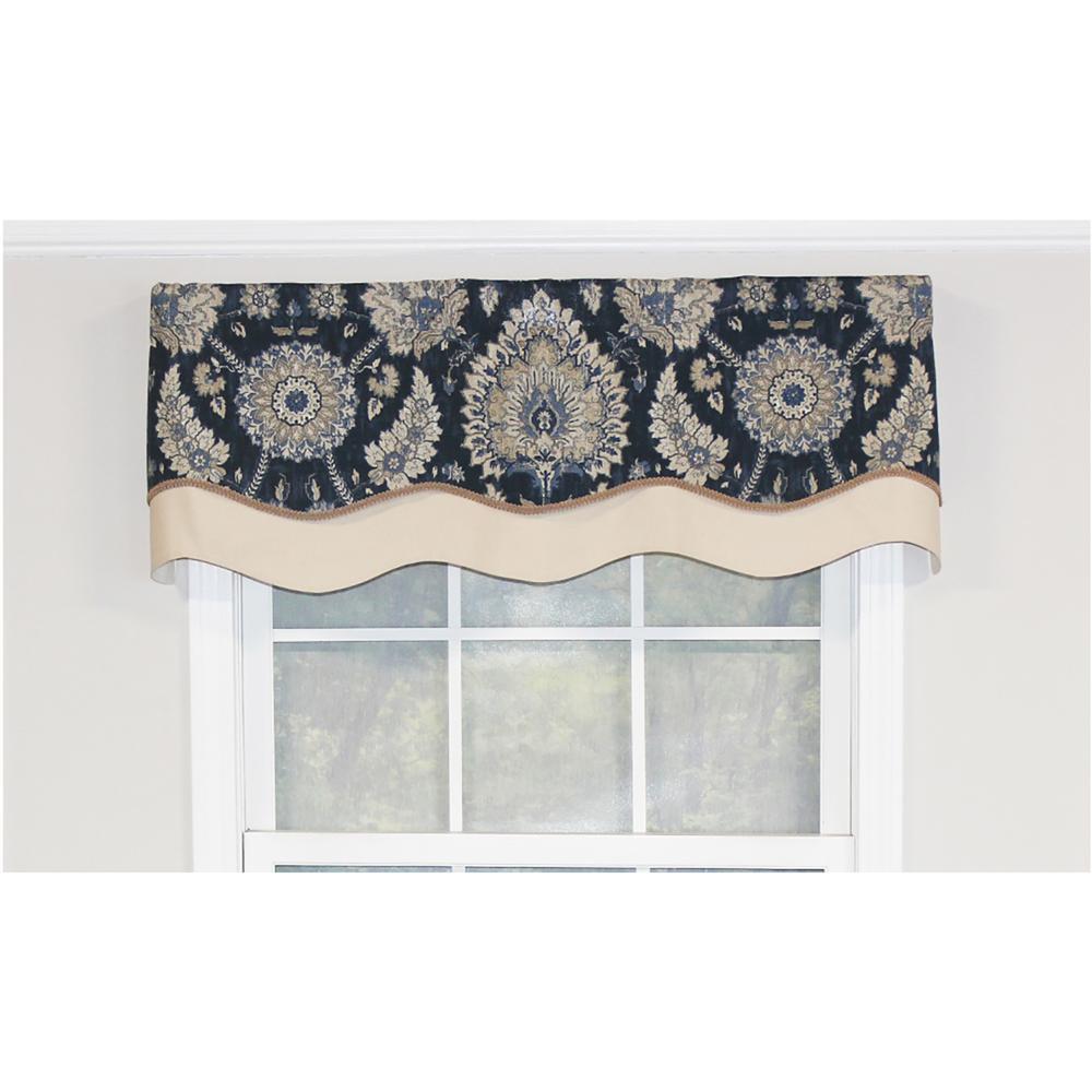 Wakeshire Glory 3in Rod Pocket Layered Window Valance 50in X 16in by RLF Home