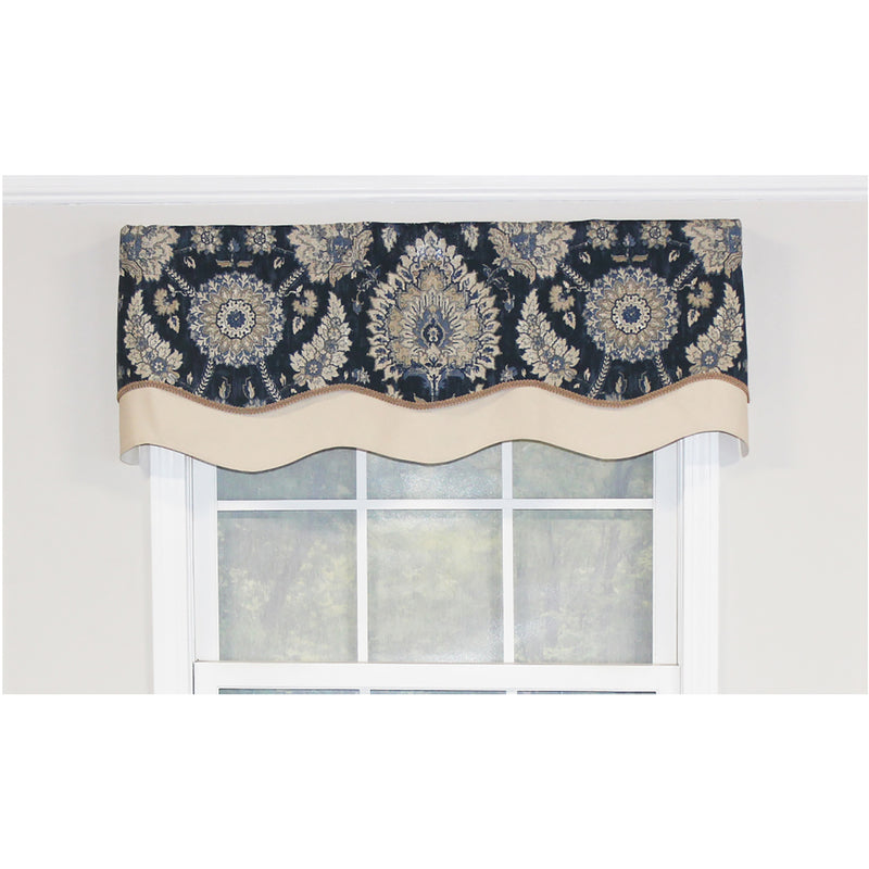 Wakeshire Glory 3in Rod Pocket Layered Window Valance 50in X 16in by RLF Home