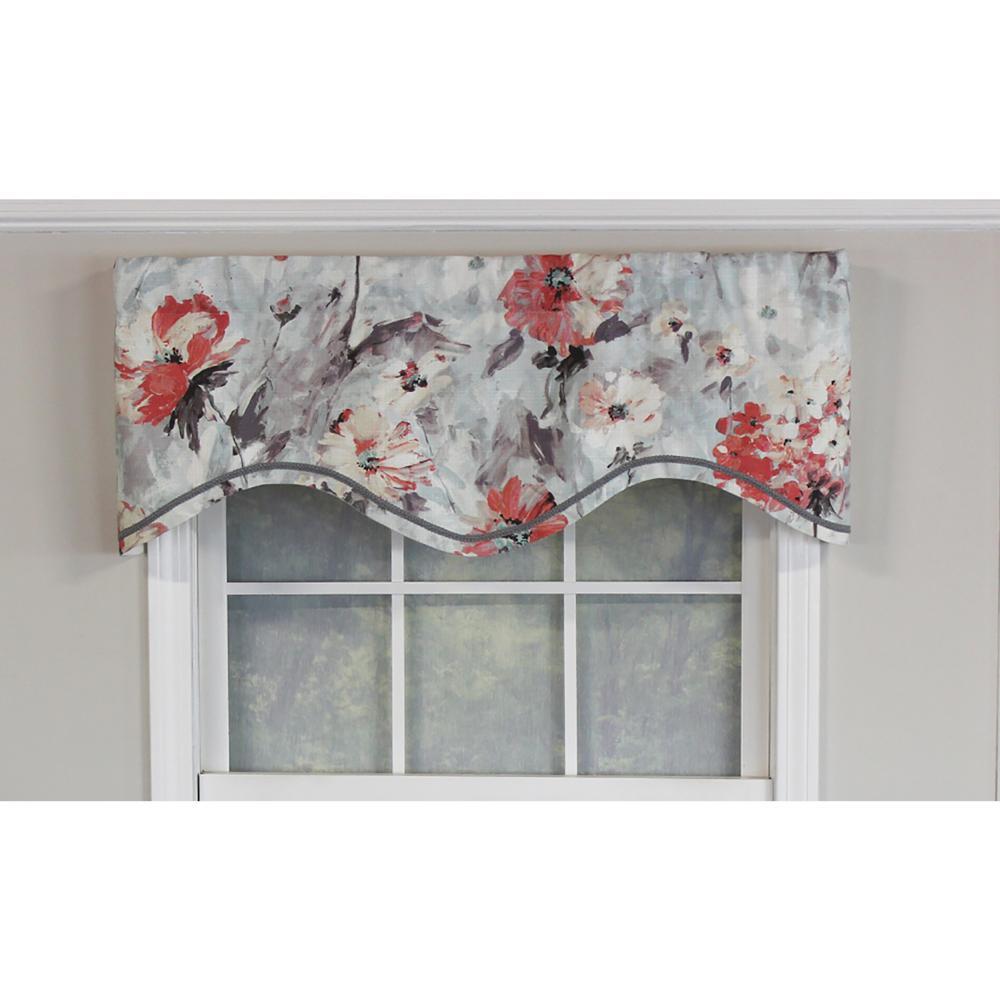Tia Cornice 3in Rod Pocket Elevated Trim Decor Window Valance 50in X 17in by RLF Home