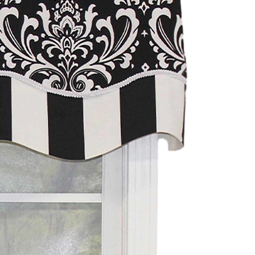 Ozbourne Glory 3in Rod Pocket Layered Window Valance 50in x 16in by RLF Home