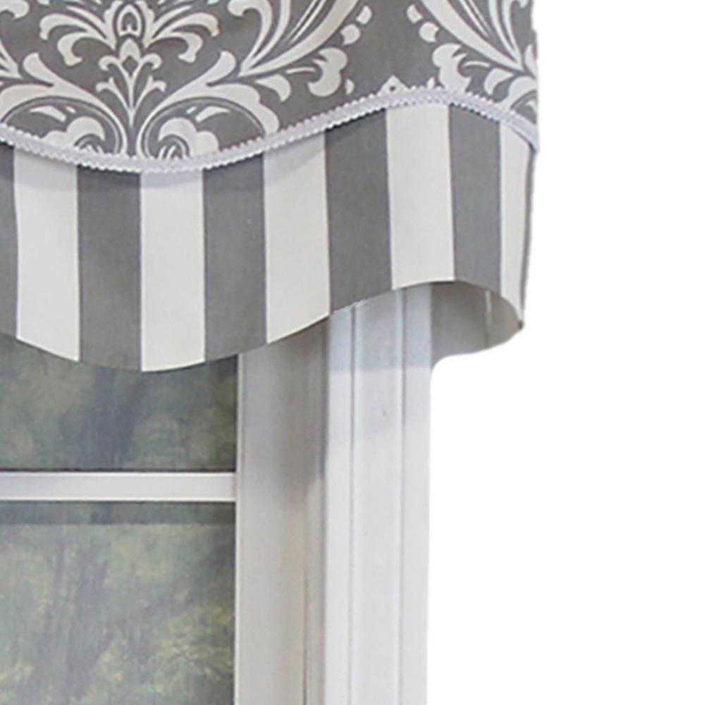 Ozbourne Glory 3in Rod Pocket Layered Window Valance 50in x 16in by RLF Home