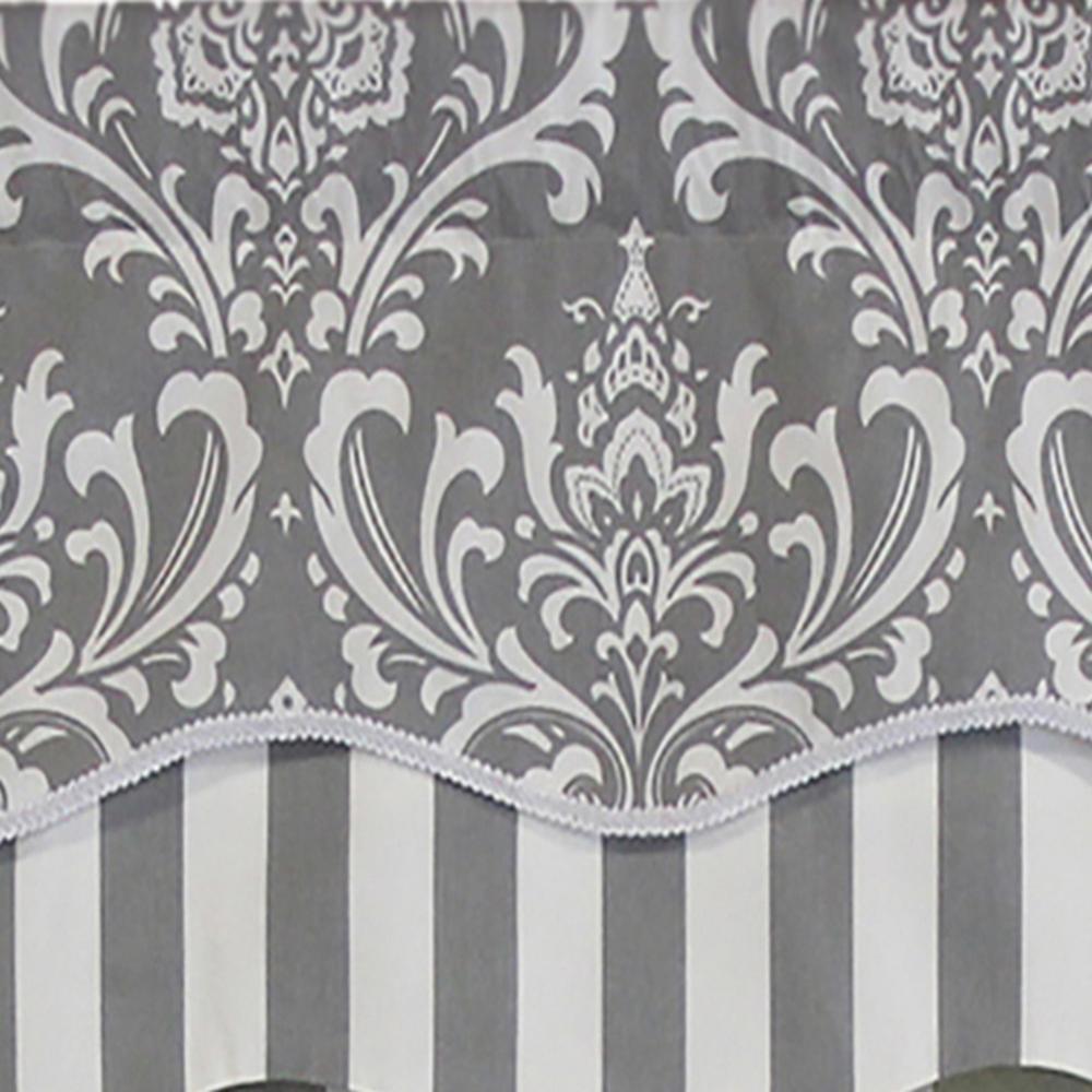 Ozbourne Glory 3in Rod Pocket Layered Window Valance 50in x 16in by RLF Home