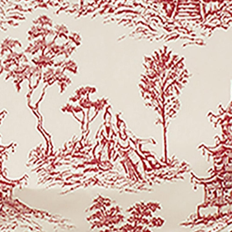 Naomi Tie-Up Ribbon Tie 3" Rod Pocket Valance 50" x 21" Red by RLF Home