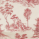 Naomi Tie-Up Ribbon Tie 3" Rod Pocket Valance 50" x 21" Red by RLF Home