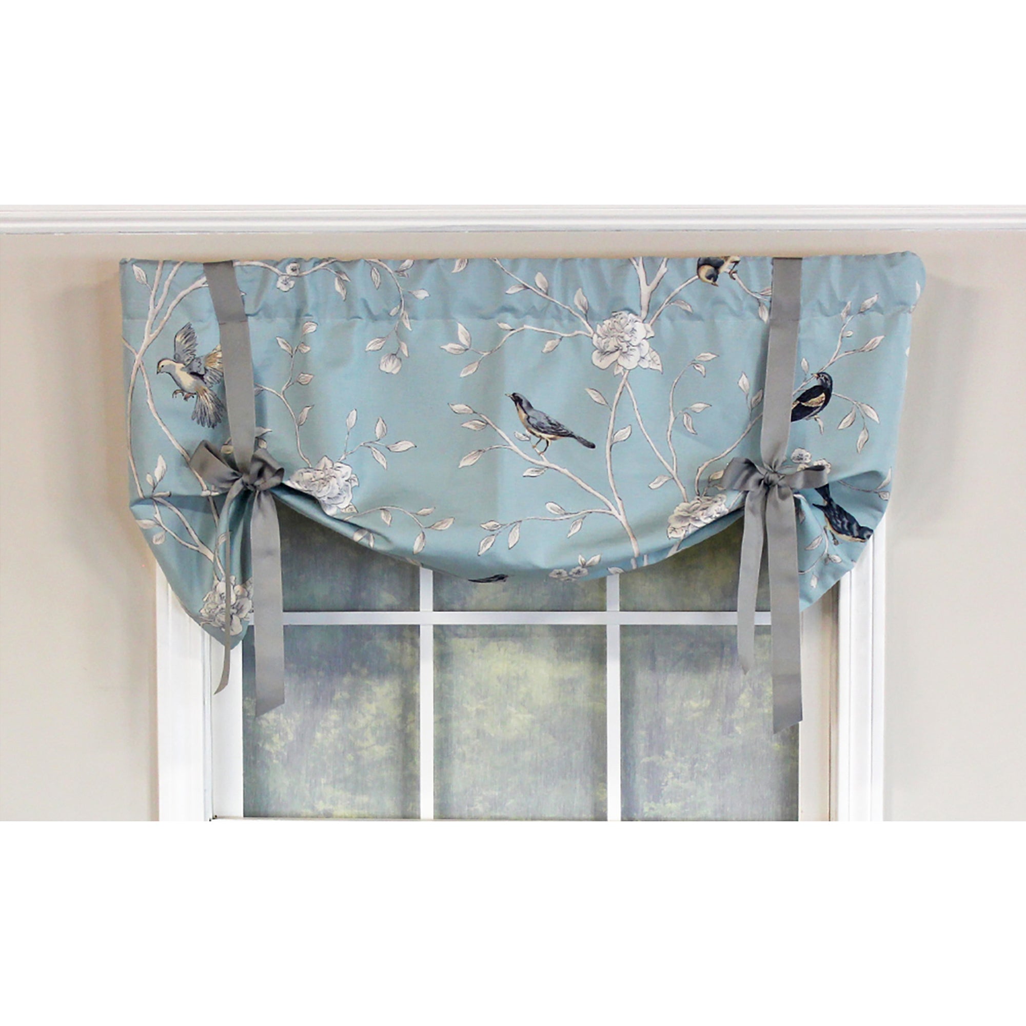 Trend Bird Coordination Ribbon Tie Window Valance 50in x 21in by RLF Home