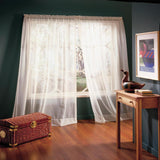 Habitat Rhapsody Voile Sheer Sheer Texture and Supple Drapeability Rod Pocket Light Filtering Curtain Panel White