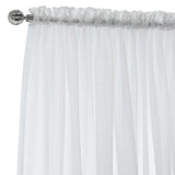 Habitat Rhapsody Voile Sheer Sheer Texture and Supple Drapeability Rod Pocket Light Filtering Curtain Panel White