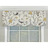 Trend Bird Petticoat with Handmade Buttons Window Valance 50in x 15in by RLF Home