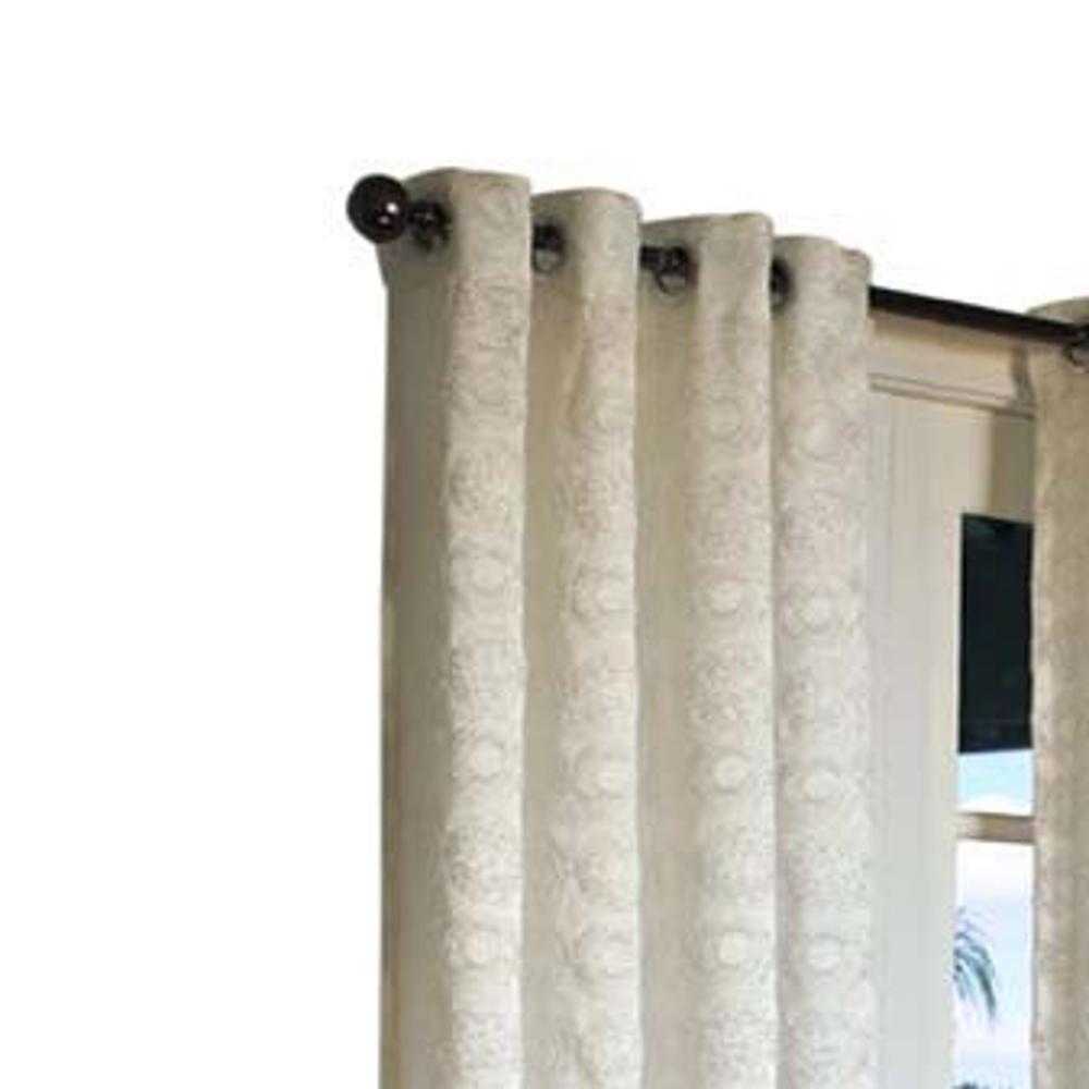 Commonwealth Habitat Mayan Heavy Fabric With Circle Grommet Top Panel - White