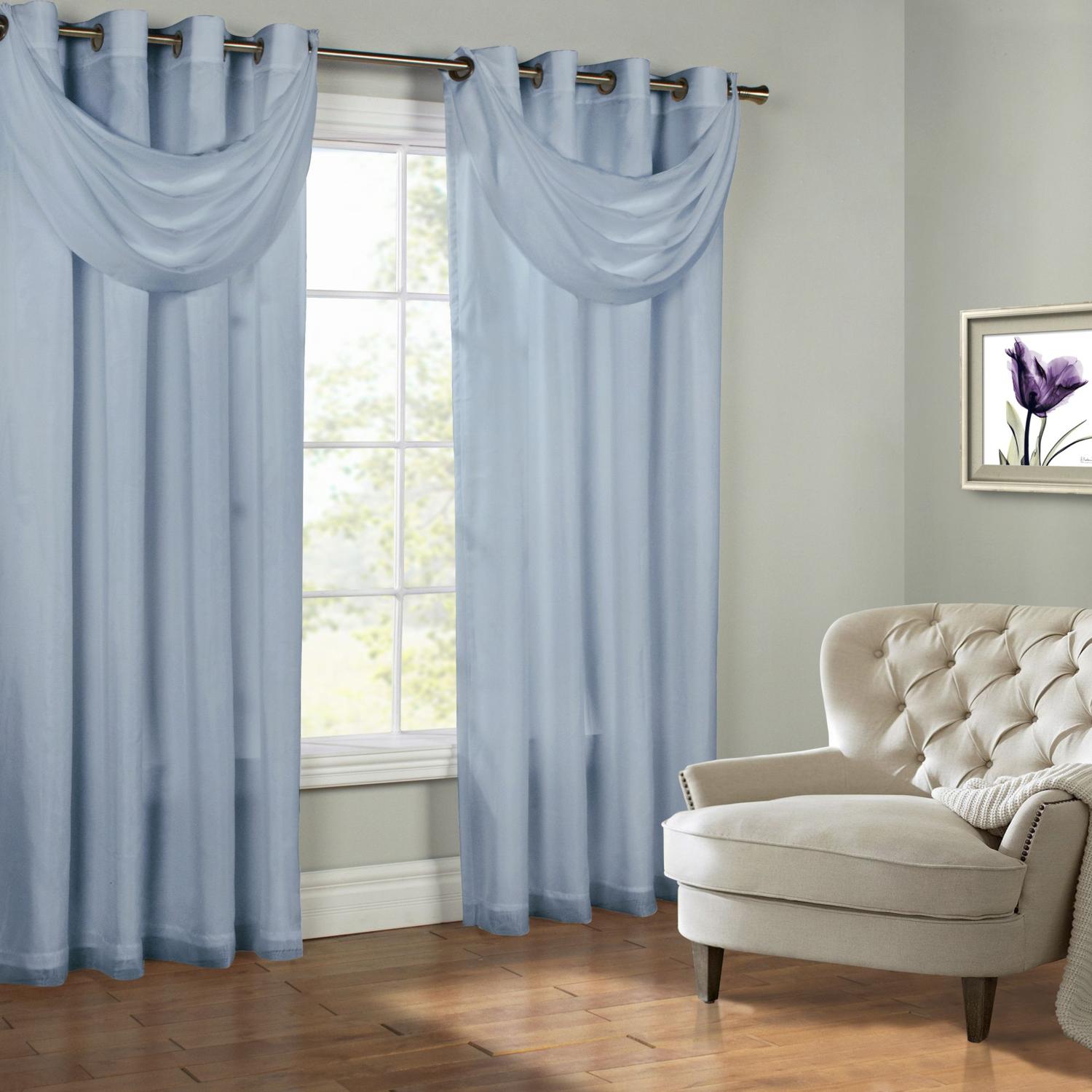 Commonwealth Thermavoile Rhapsody Lined Grommet Ascot Valance - 36x19"