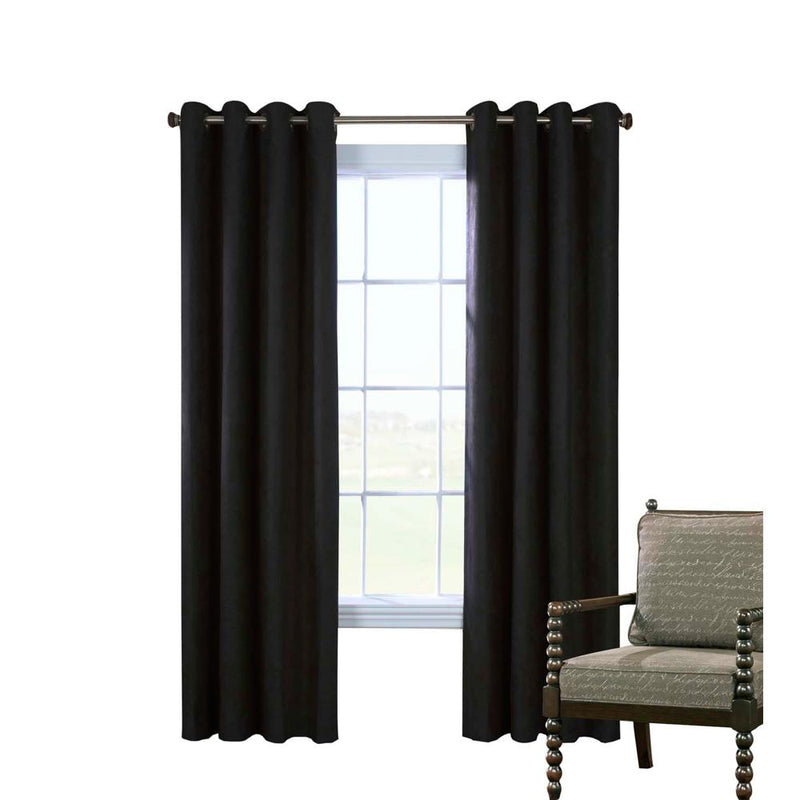 Commonwealth Thermaplus Navar Blackout Faux Suede Grommet Top Panel - 54x95"