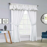 Commonwealth Prescott Rod Pocket Dressing Window Curtain Panel Set - White