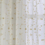 Commonwealth Habitat Grandeur Deep Scalloped Embroidery Pole Top Window Panel - Cream