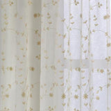Commonwealth Habitat Grandeur Deep Scalloped Embroidery Pole Top Window Panel - Cream