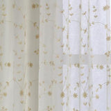 Commonwealth Habitat Grandeur Deep Scalloped Embroidery Pole Top Window Panel - Cream