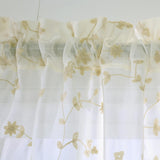 Commonwealth Habitat Grandeur Deep Scalloped Embroidery Pole Top Window Panel - Cream