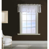 Commonwealth Habitat Grandeur Deep Scalloped Embroidery Pole Top Window Valance - 52x17"