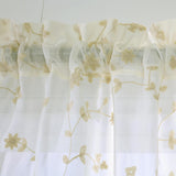 Commonwealth Habitat Grandeur Deep Scalloped Embroidery Pole Top Window Valance - 52x17"