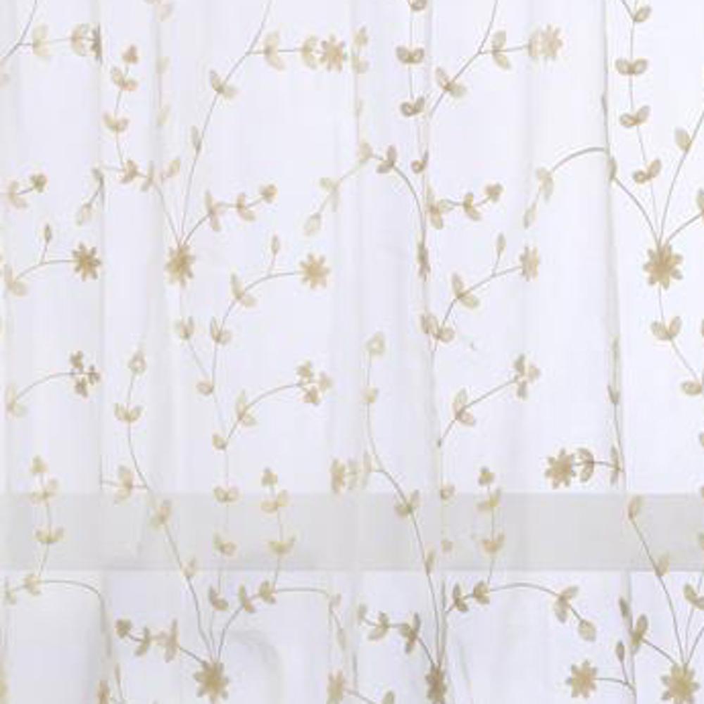 Commonwealth Habitat Grandeur Deep Scalloped Embroidery Balloon Curtain - 52x63"