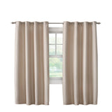 Commonwealth Antique Satin Grommet Dressing Window Curtain Panel - Champagne
