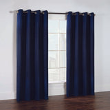 Thermalogic Cambridge Room Darkening Textured Fabric Created Dramatically Reduce Light Grommet Curtain Panel Navy