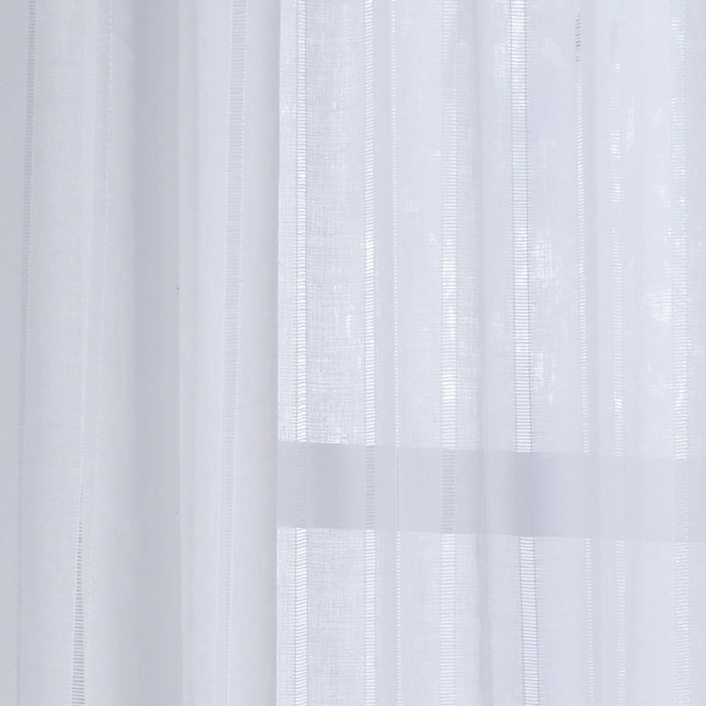 Habitat Broadway Smooth Textured Boho Chic Inspired Sheer Panel Grommet Curtain Panel White