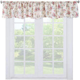 Thermalogic Cabbage Rose Floral Rod Pocket Curtain by Commonwealth (Burgundy, 60W x 18L Scalloped Valance)