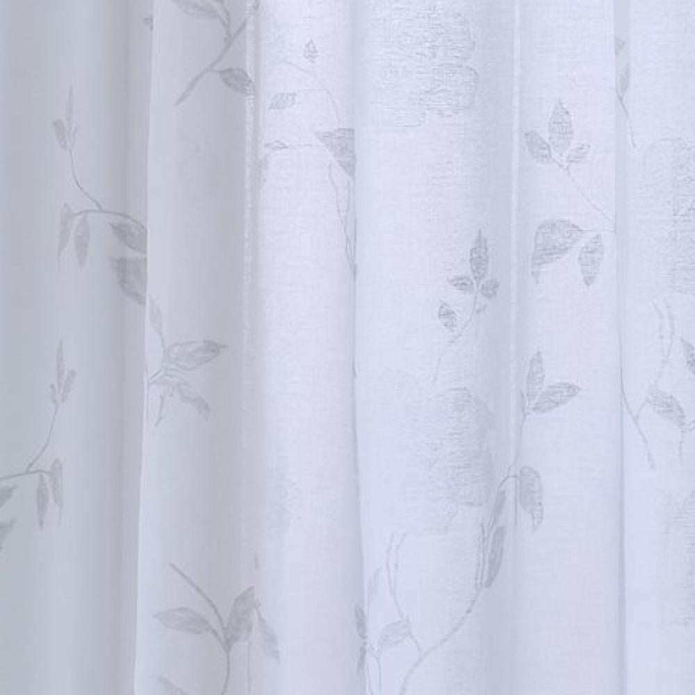 Commonwealth Habitat Triston Window Top Panel With 8 Silver Grommets 1" Side Hems and 3" Bottom Hem - White