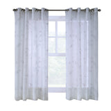Commonwealth Habitat Triston Window Top Panel With 8 Silver Grommets 1" Side Hems and 3" Bottom Hem - White