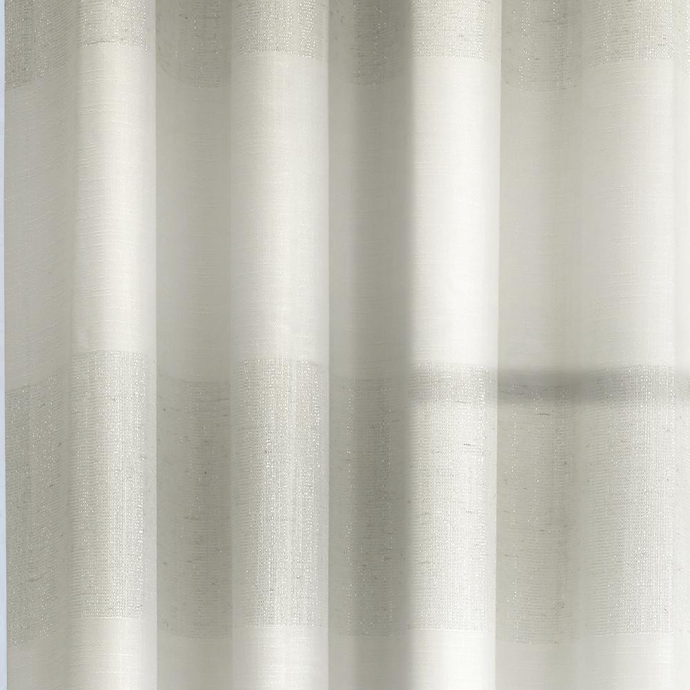 Habitat Paraiso Eclectic Smooth Textured Brighten Space Sheer Panel Grommet Curtain Panel Ivory Grey