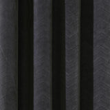 Thermalogic Minuit Luxury Solid Velvet Fabric Chevron Design Room Darkening Grommet Curtain Panel Black