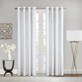 Commonwealth Harmony 71712-109 Solid Color Curtain Panel, 52" Wide by 84" Long, White