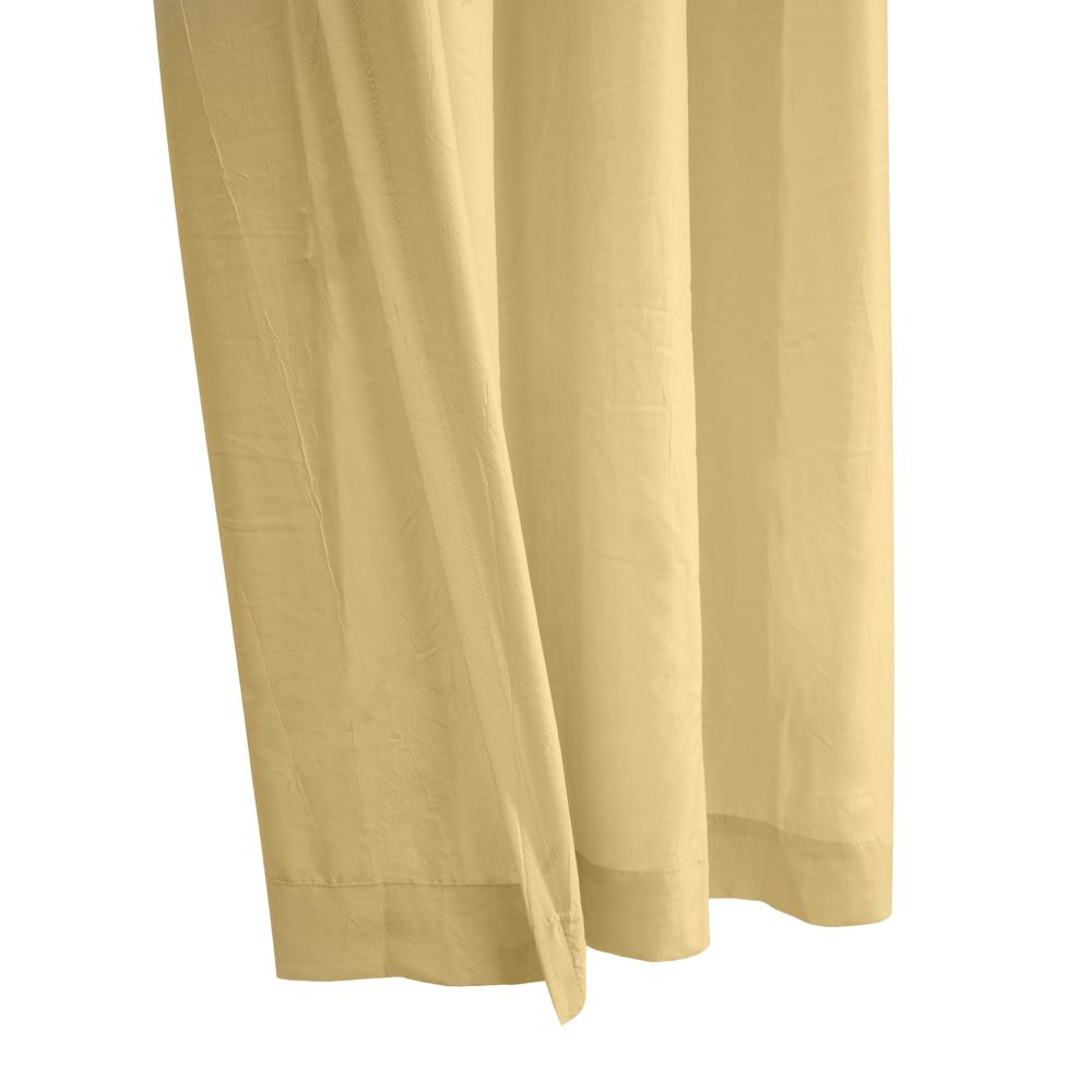 Habitat Harmony Light Filtering Crinkled Texture on Supple Drapeable Flowing Fabric Grommet Curtain Panel Yellow