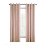 Habitat Harmony Light Filtering Crinkled Texture on Supple Drapeable Flowing Fabric Grommet Curtain Panel Rose