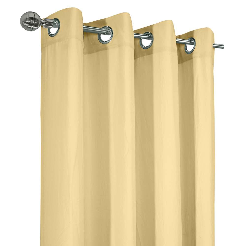 Habitat Harmony Light Filtering Crinkled Texture on Supple Drapeable Flowing Fabric Grommet Curtain Panel Yellow