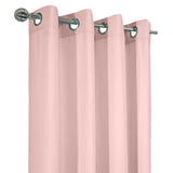 Habitat Harmony Light Filtering Crinkled Texture on Supple Drapeable Flowing Fabric Grommet Curtain Panel Rose