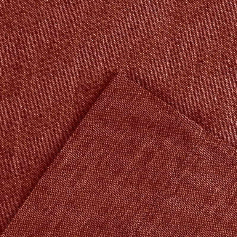 Ellis Window Treatment Solid Color Poly Cotton Duck Fabric Tailored Swag 56"x36" Burnt Red