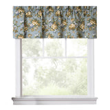 Ellis Bella Rose Stylish Medium Scale Printed Floral Pattern 1.5" Rod Pocket Tailored Valance for Windows 58"x15" Wedge