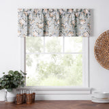 Ellis Bella Rose Stylish Medium Scale Printed Floral Pattern 1.5" Rod Pocket Tailored Valance for Windows 58"x15" Mist